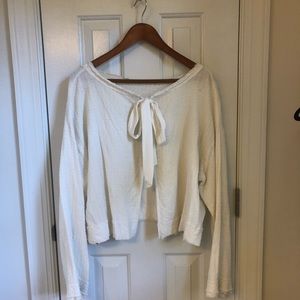 Free people white textured shirt